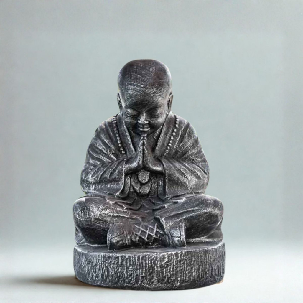 Estatua Monje Shaolín sentado | Decoración zen interior