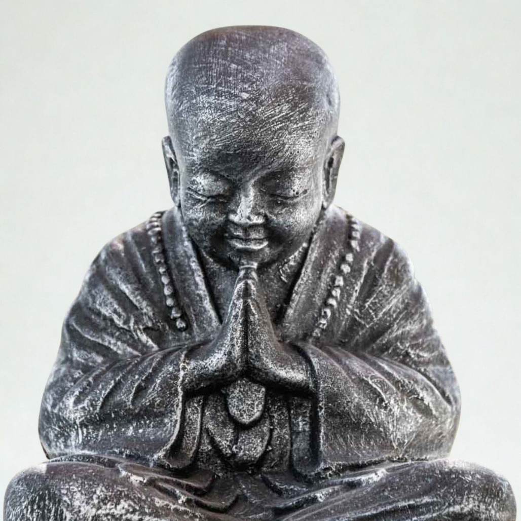 Estatua Monje Shaolín sentado | Decoración zen interior