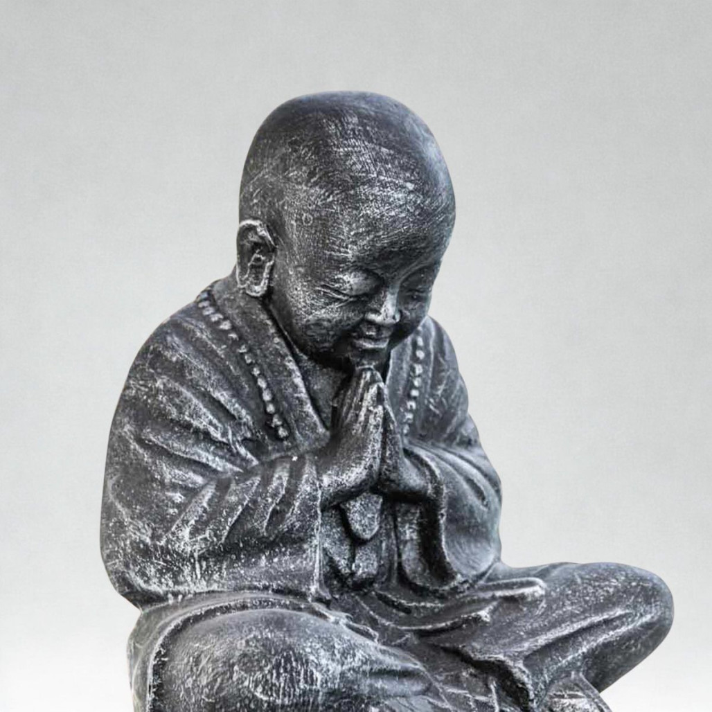 Estatua Monje Shaolín sentado | Decoración zen interior