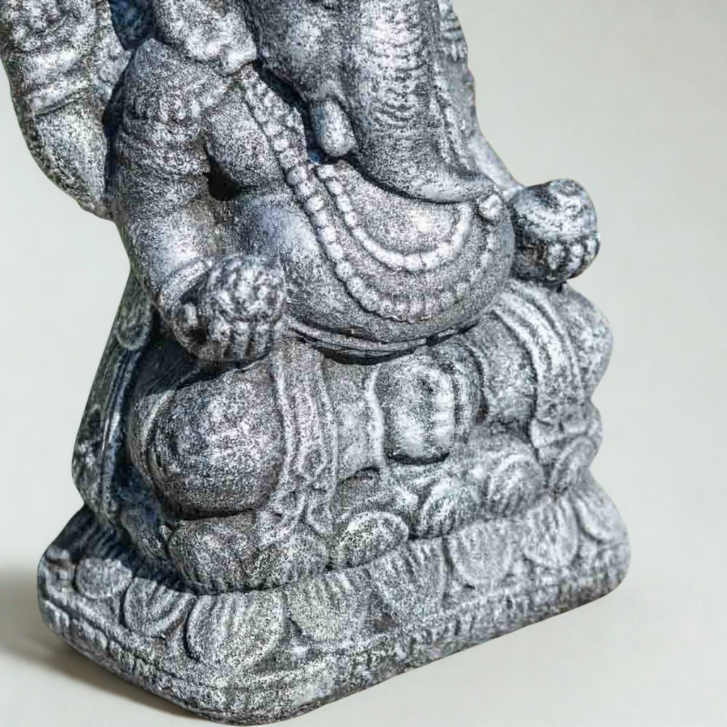 Estatua Ganesh gris | Decoración zen interior