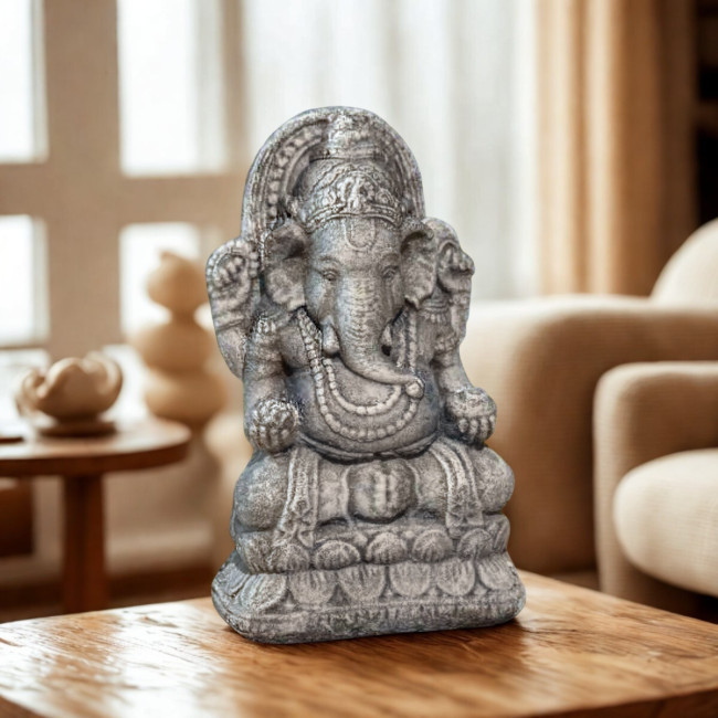 Estatua Ganesh gris | Decoración zen interior