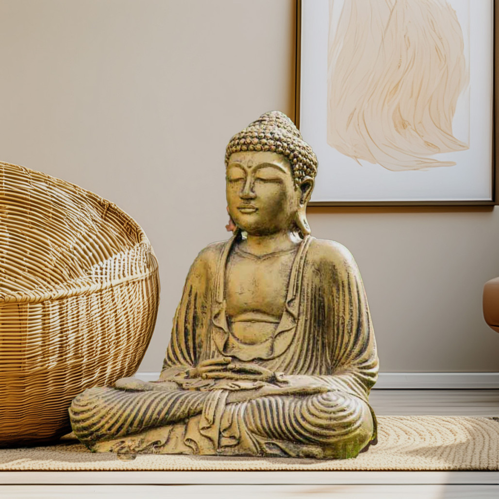 Estatua Buda dorado | Decoración zen interior