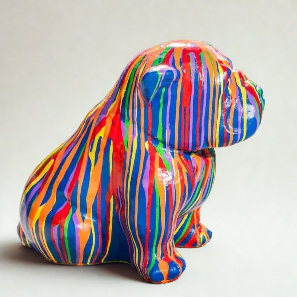 Escultura bulldog Trash 40 cm | Decoración interior moderna Escultura bulldog Trash 40 cm | Decoración interior moderna