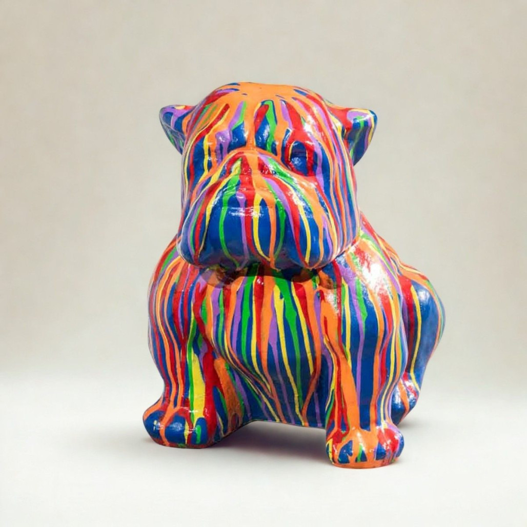 Escultura bulldog Trash 40 cm | Decoración interior moderna Escultura bulldog Trash 40 cm | Decoración interior moderna