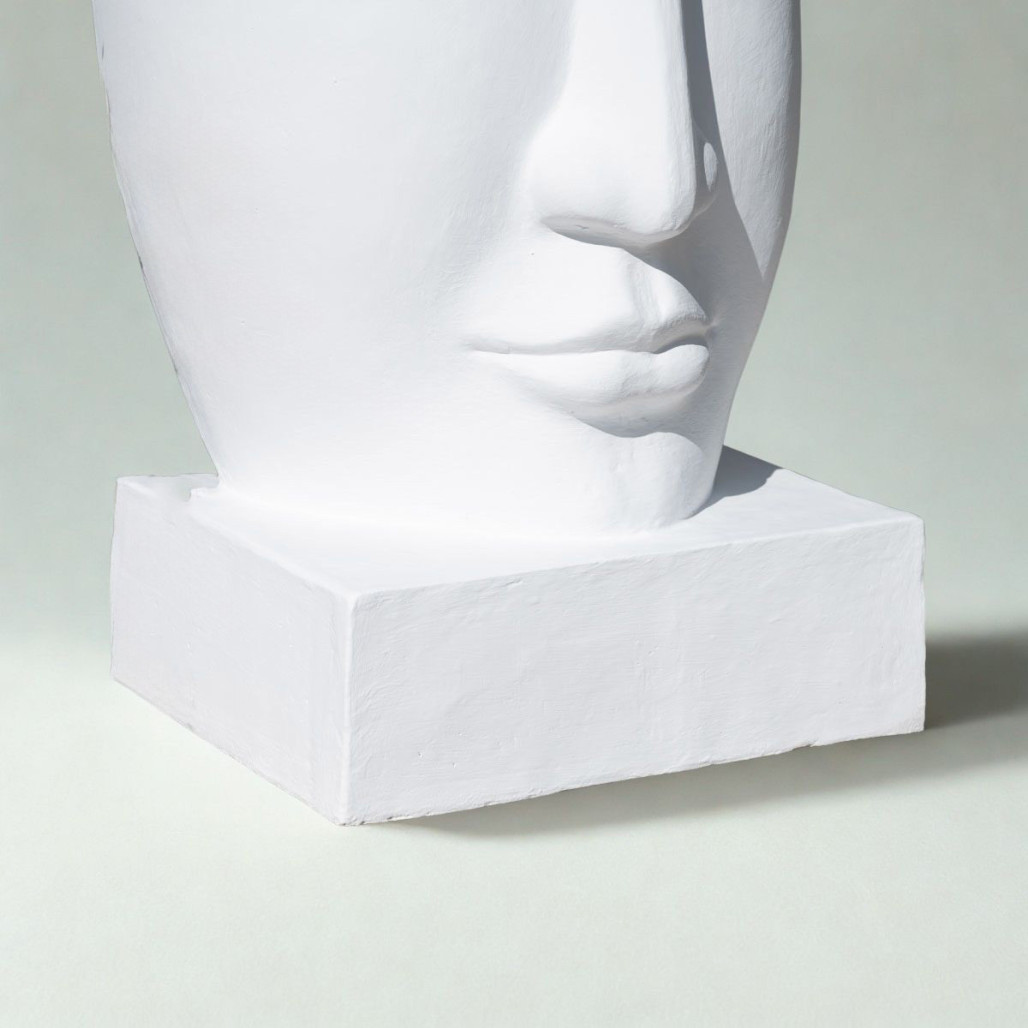 Escultura rostro blanco | Decoración interior moderna