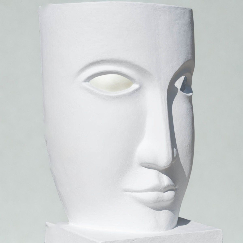 Escultura rostro blanco | Decoración interior moderna