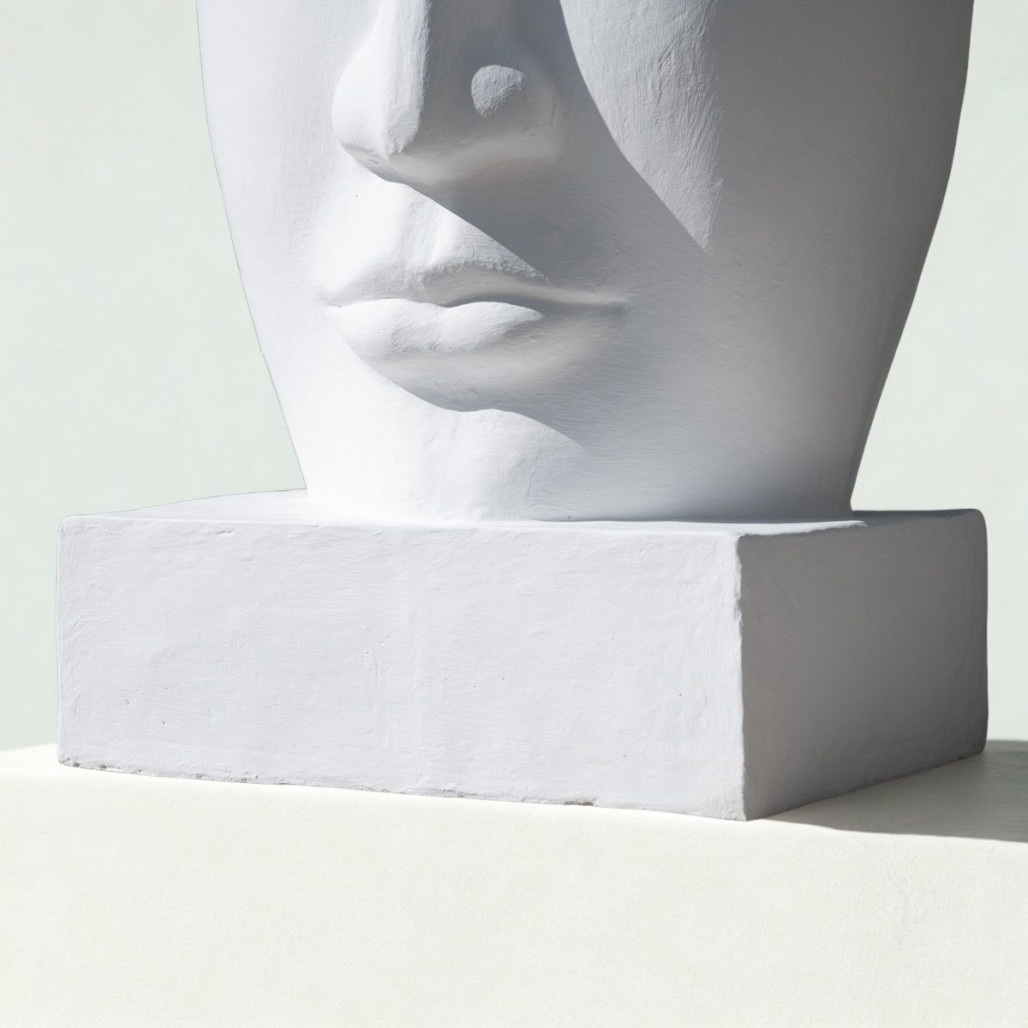 Escultura rostro blanco | Decoración interior moderna
