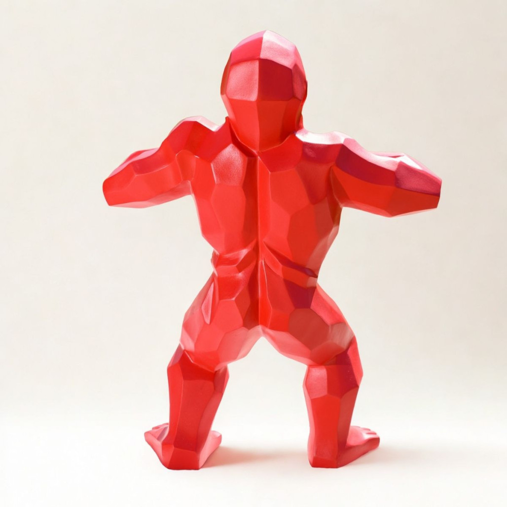 Escultura gorila geométrico | Decoración interior moderna