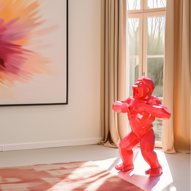 Escultura gorila geométrico | Decoración interior moderna