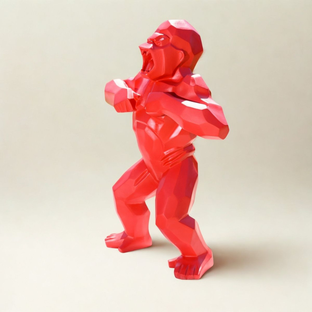 Escultura gorila geométrico | Decoración interior moderna