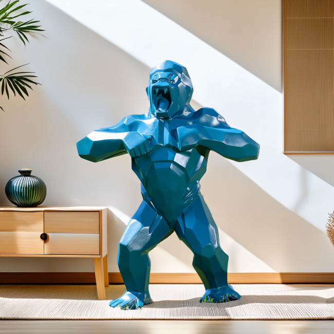 Estatua gorila origami | Decoración interior moderna