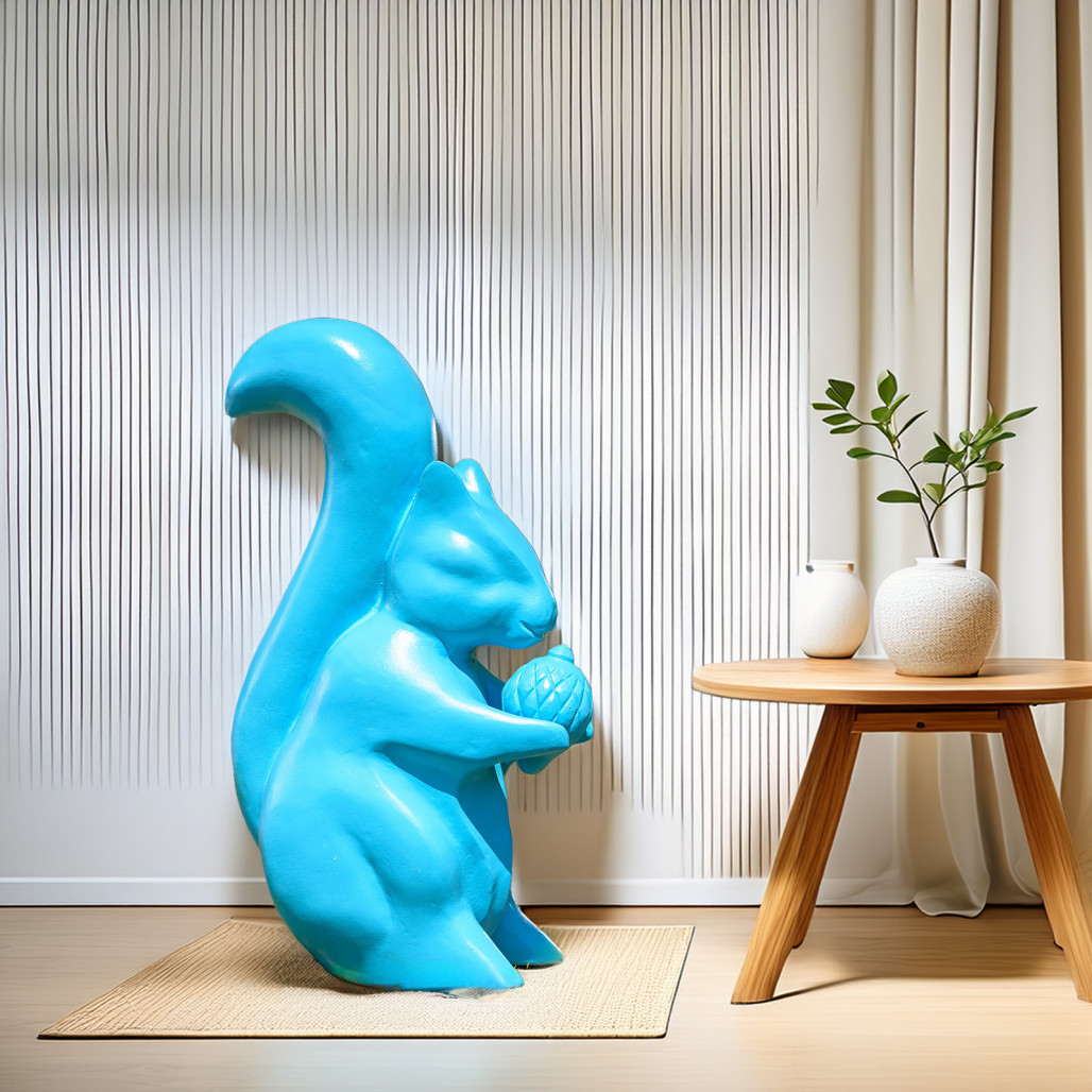 Estatua ardilla 64 cm | Decoración interior natural
