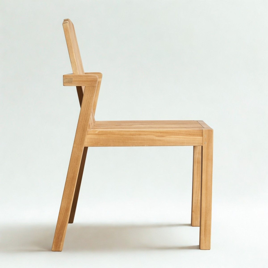 Silla apilable de teca | Mueble interior natural Silla apilable de teca | Mueble interior natural