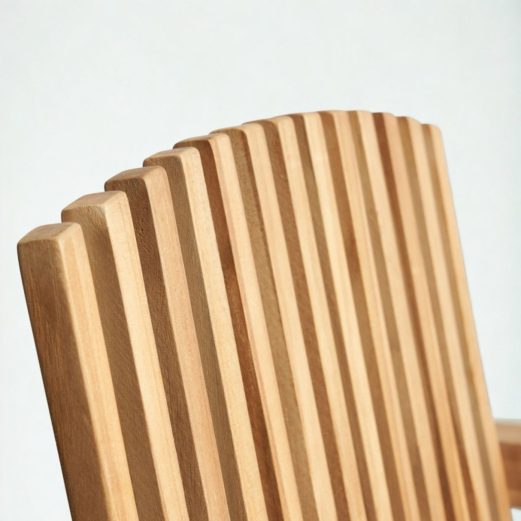 Silla apilable de teca | Mueble interior natural Silla apilable de teca | Mueble interior natural