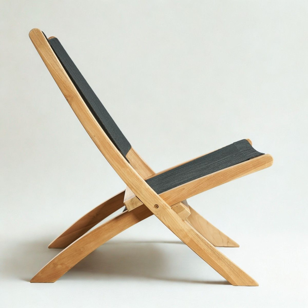 Sillón Jala de teca y cuerda | Estilo mediterráneo