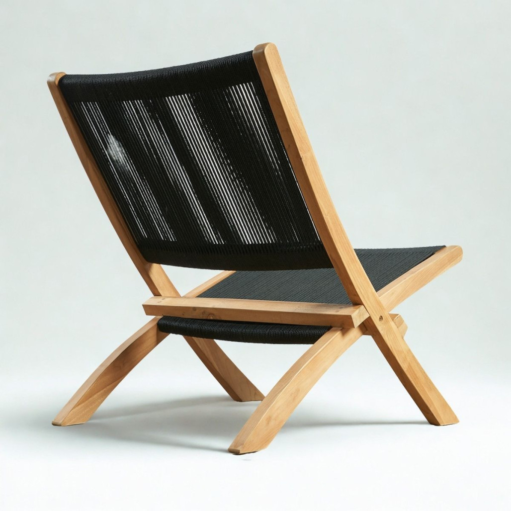Sillón Jala de teca y cuerda | Estilo mediterráneo