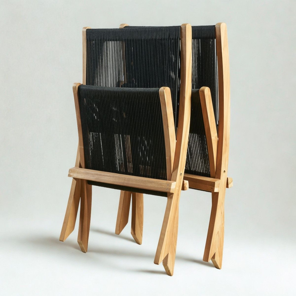 Sillón Jala de teca y cuerda | Estilo mediterráneo