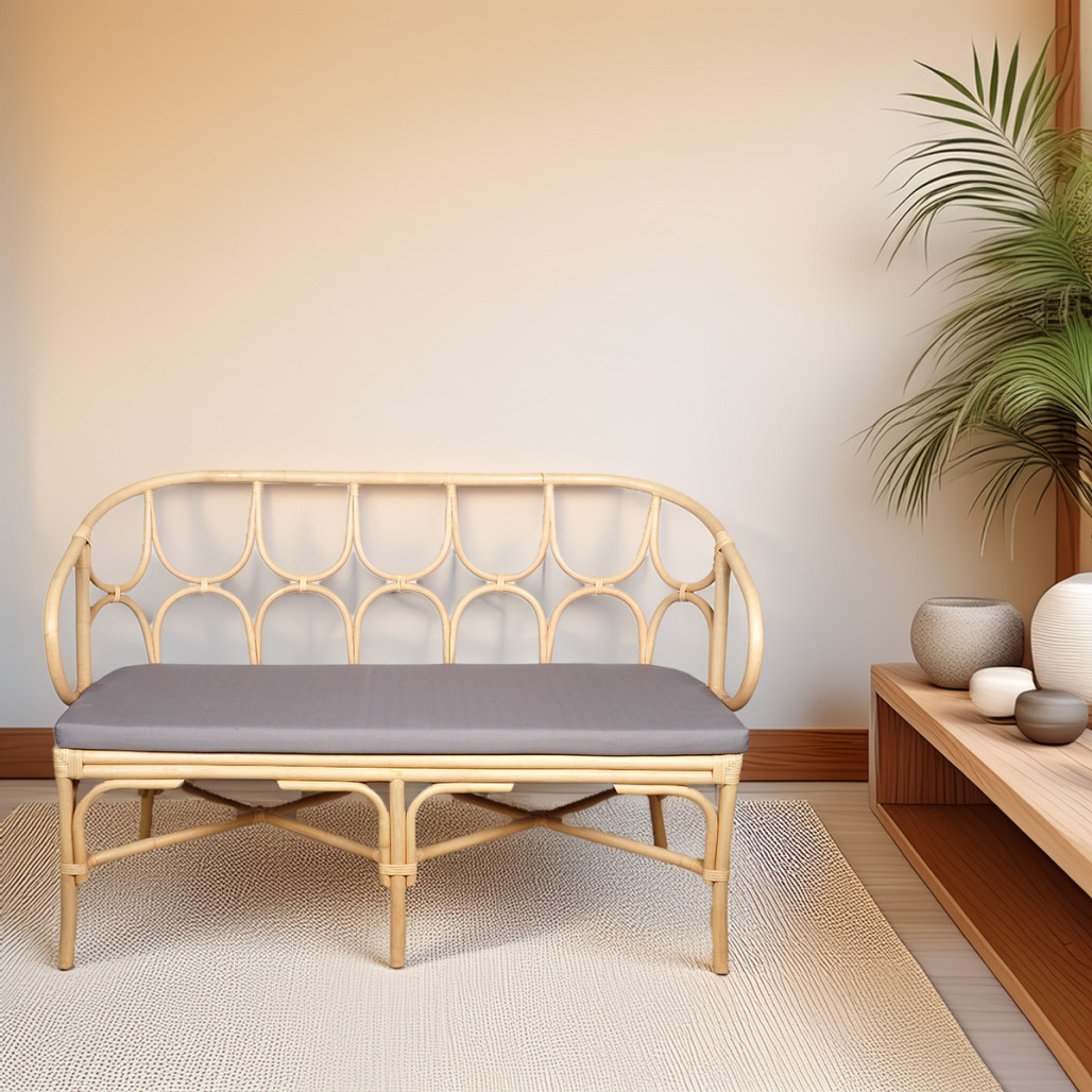 Banco de ratán Ilan | Elegancia natural para interiores Banco de ratán Ilan | Elegancia natural para interiores