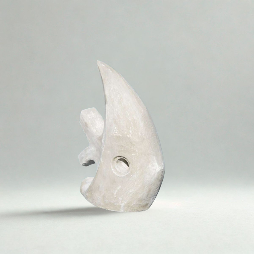 Escultura pez gris 78 cm | Decoración interior moderna