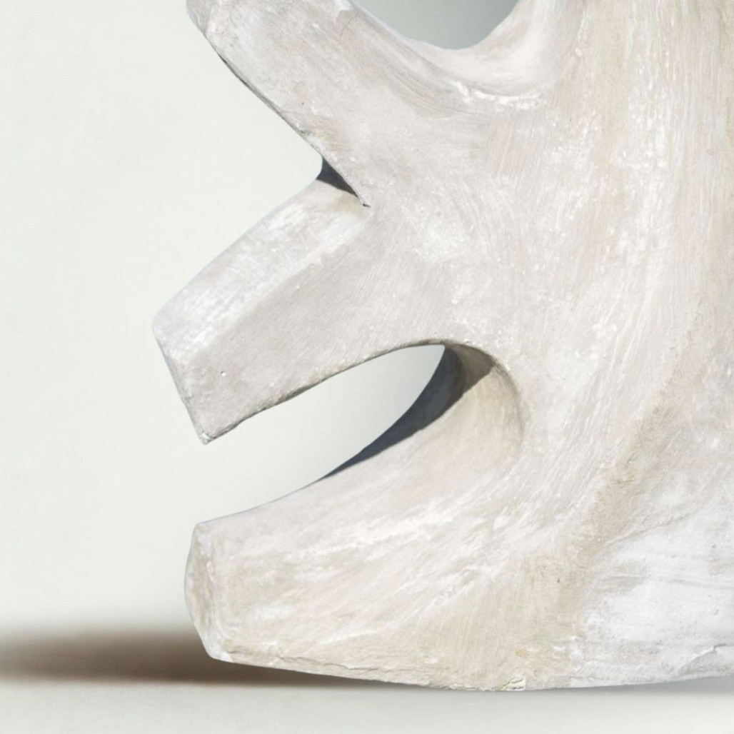 Escultura pez gris 78 cm | Decoración interior moderna