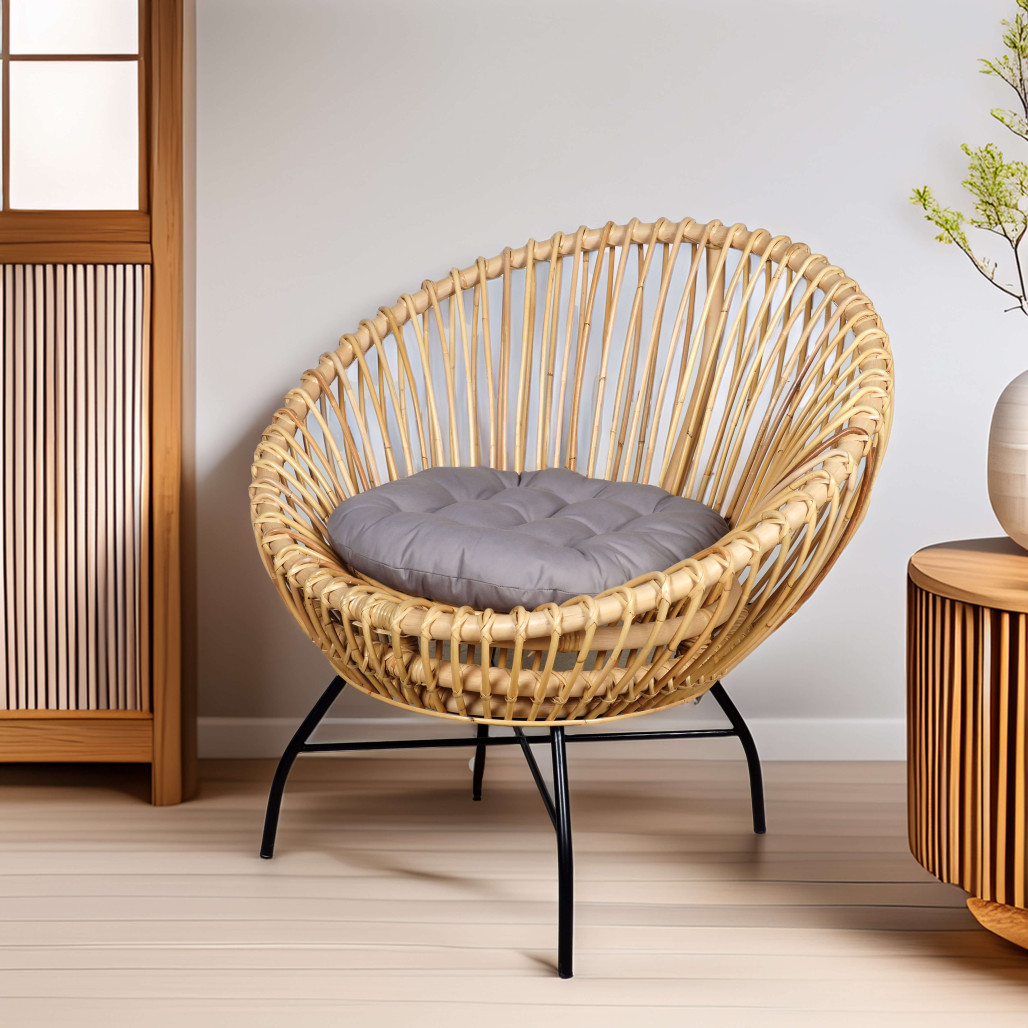 Sillón de ratán Eloise | Diseño natural y acogedor Sillón de ratán Eloise | Diseño natural y acogedor