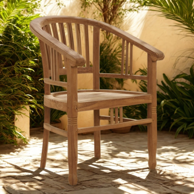 Sillón de jardín de teca Romane