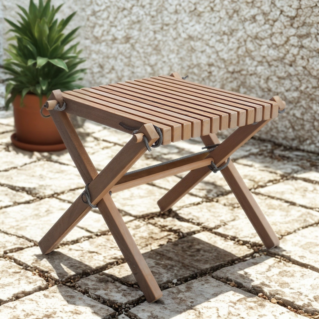 Mesita de jardín de teca gris Relax – Wanda Collection