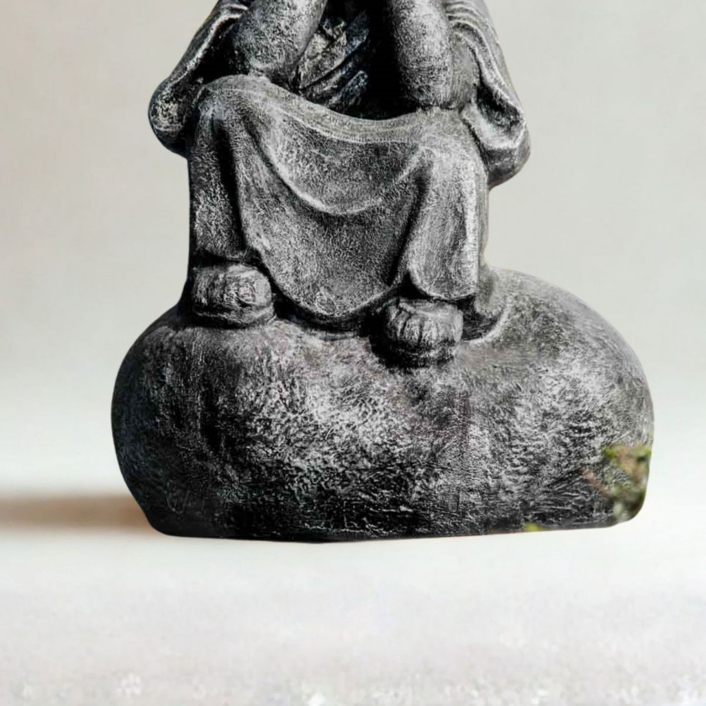 Estatua Monje Shaolín pensativo | Decoración zen interior Estatua Monje Shaolín pensativo | Decoración zen interior