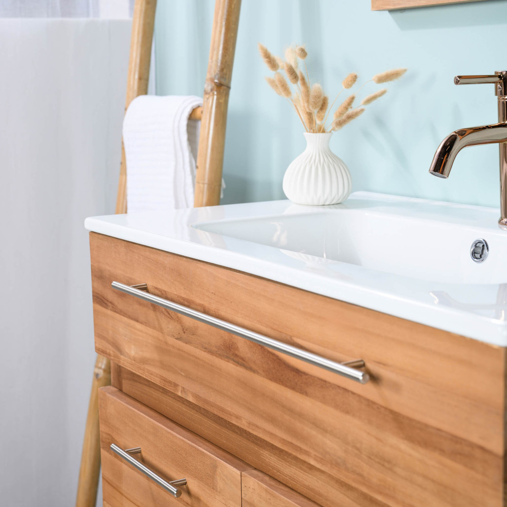 Mueble de baño de teca y cerámica Bagster - Cuarto de baño - Wanda collection