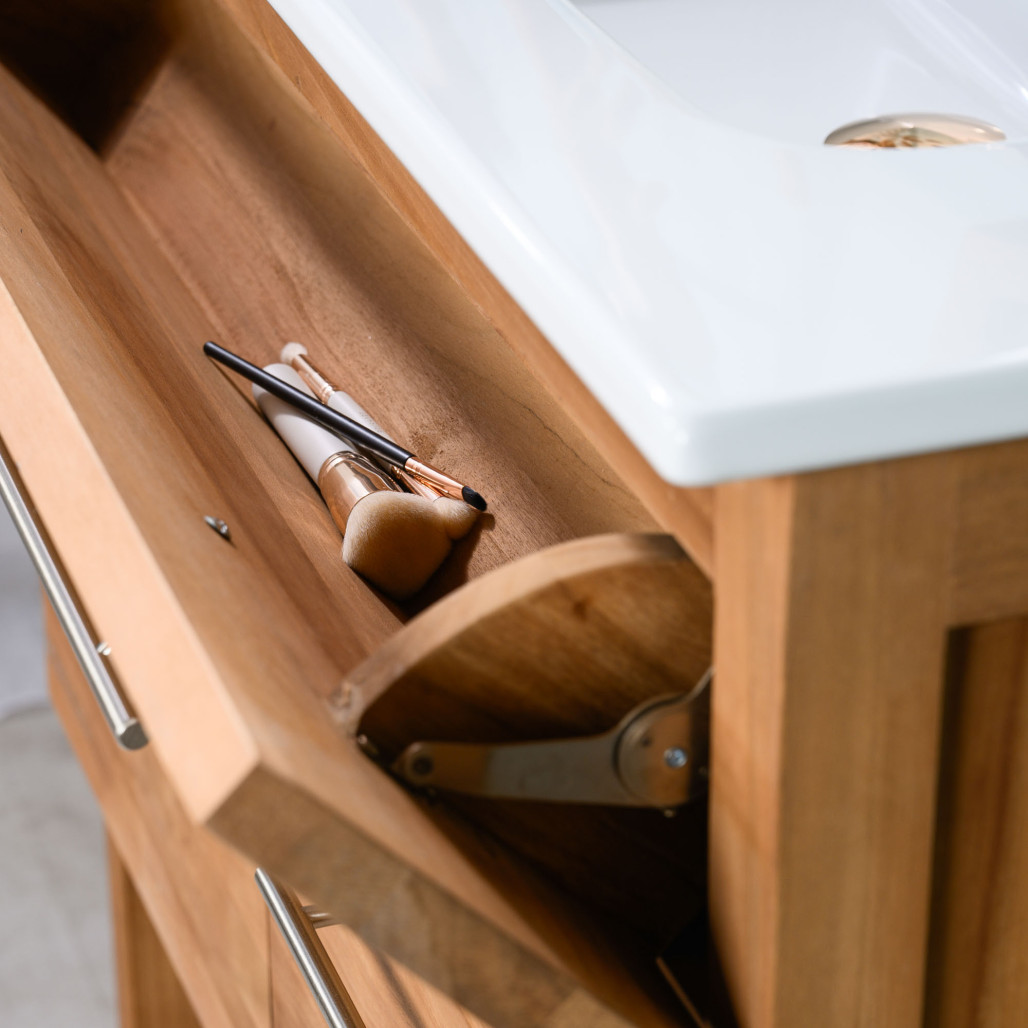 Mueble de baño de teca y cerámica Bagster - Cuarto de baño - Wanda collection