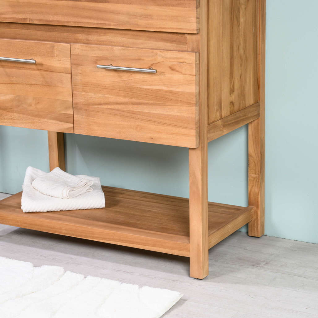 Mueble de baño de teca y cerámica Bagster - Cuarto de baño - Wanda collection