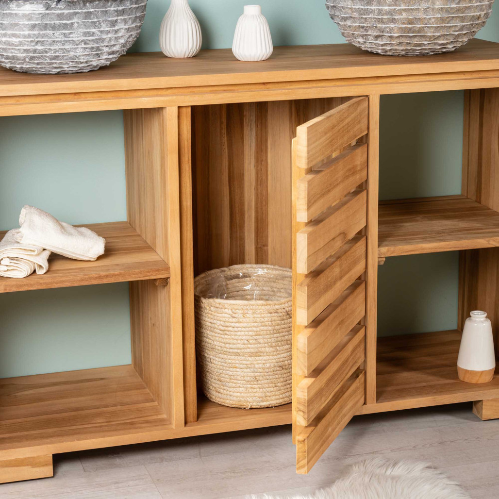 Mueble bajo lavabo de teca Zen 120 cm l Wanda Collection