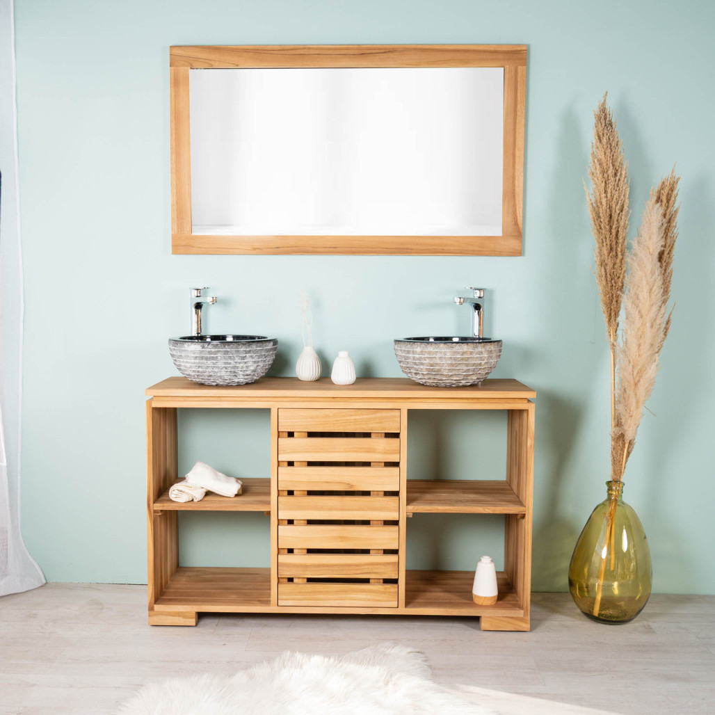 Mueble bajo lavabo de teca Zen 120 cm l Wanda Collection