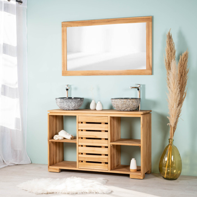 Mueble bajo lavabo de teca Zen 120 cm l Wanda Collection