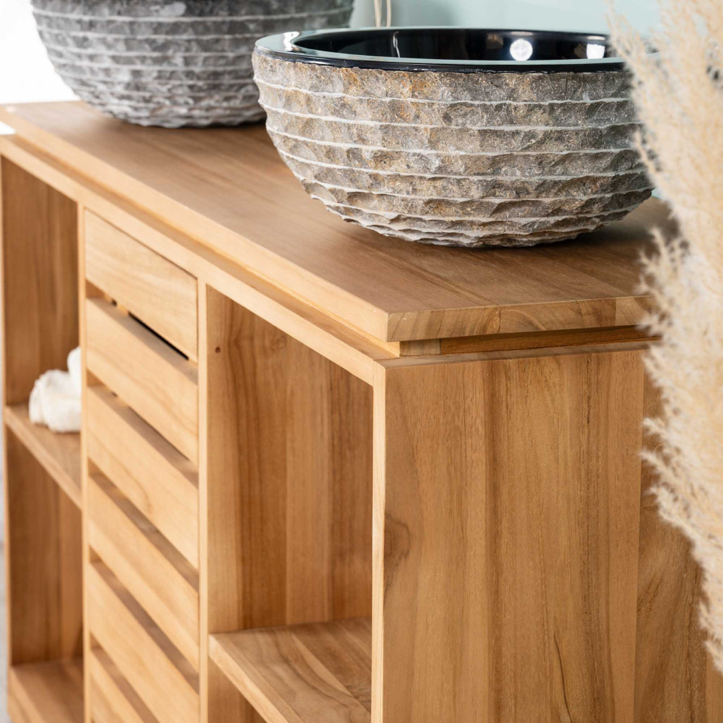 Mueble bajo lavabo de teca Zen 120 cm l Wanda Collection