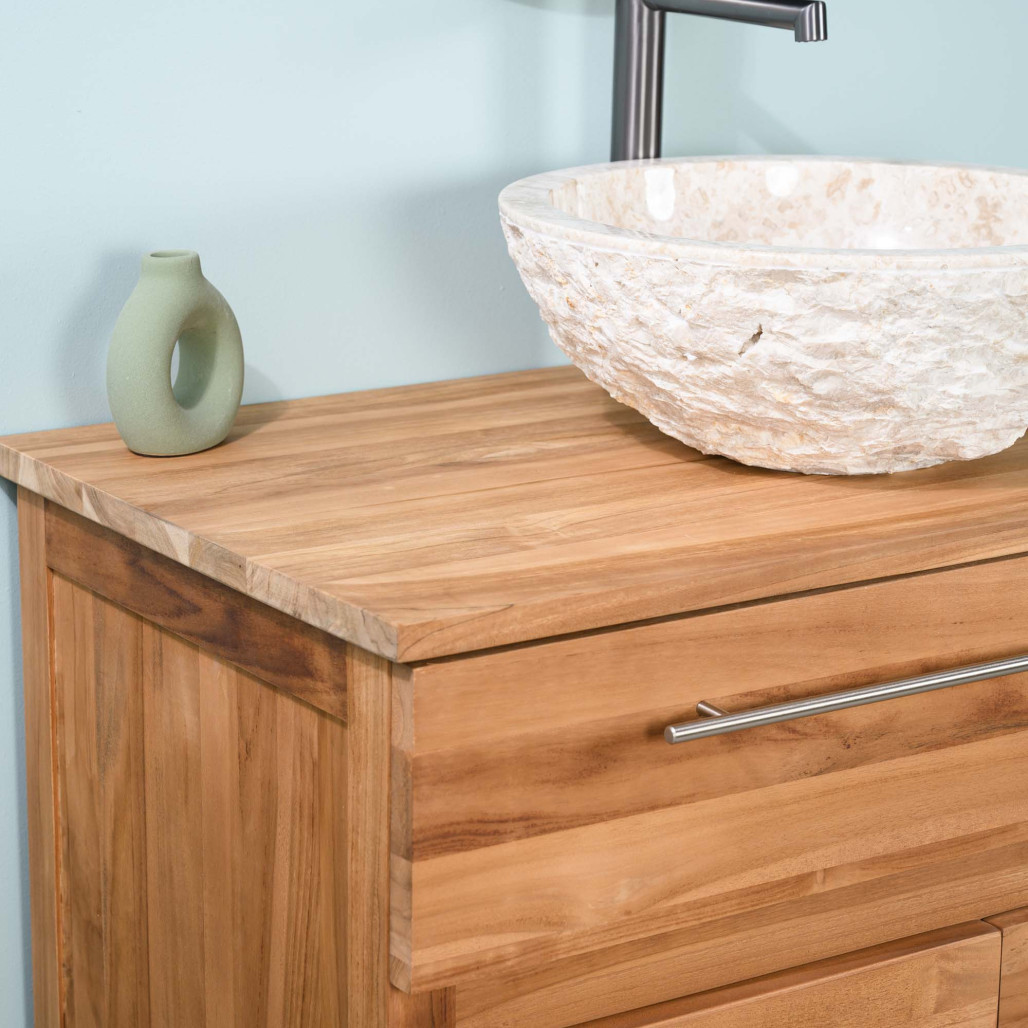 Mueble de baño de teca Bagster 80 cm - Cuarto de baño - Wanda collection