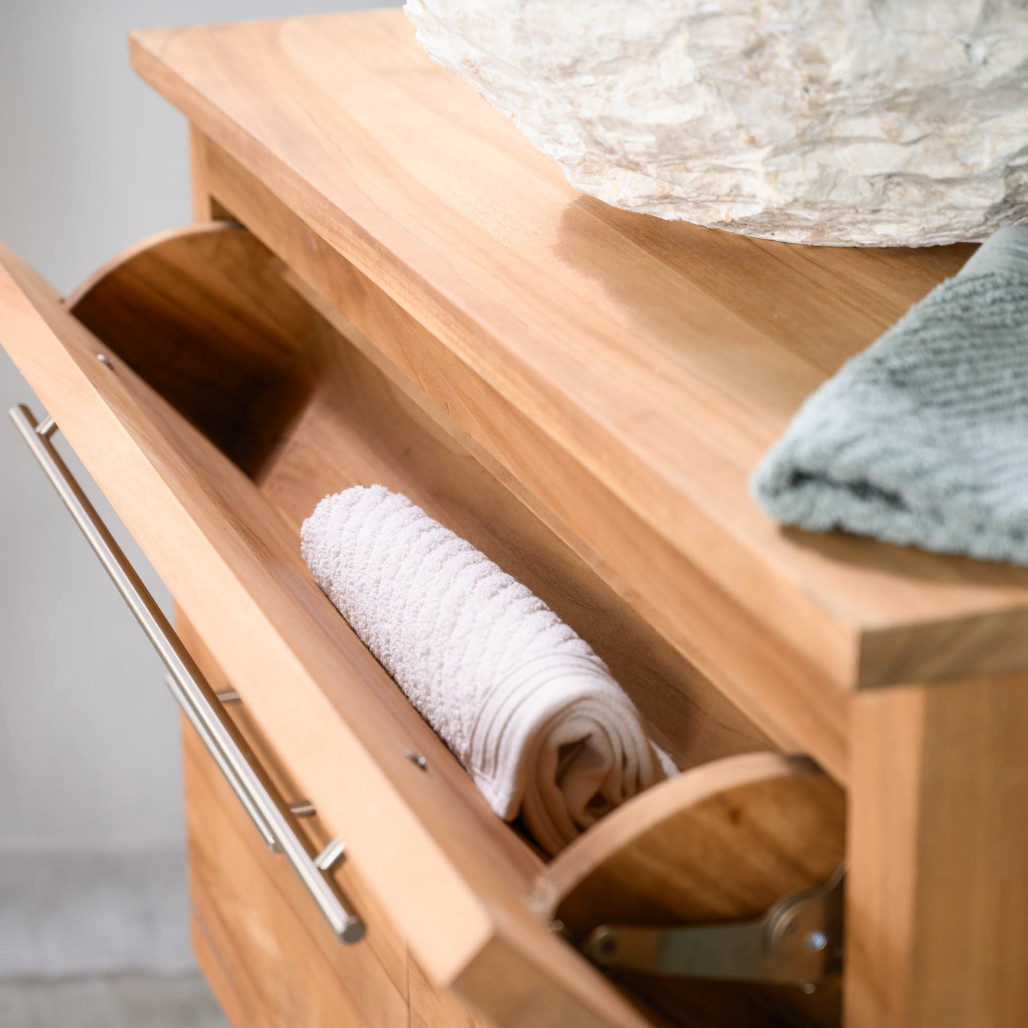 Mueble de baño de teca Bagster 80 cm - Cuarto de baño - Wanda collection
