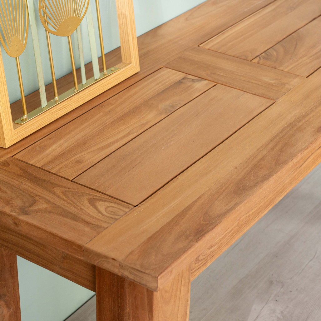 Banco de baño de teca maciza Matado 100 cm