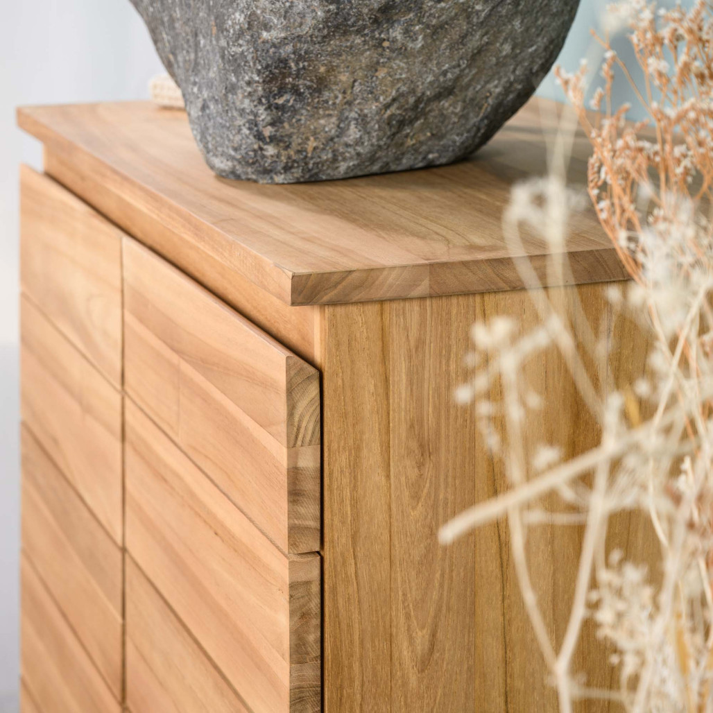 Mueble de baño de teca maciza para lavabo Ananta 80 cm - Baño - Wanda collection