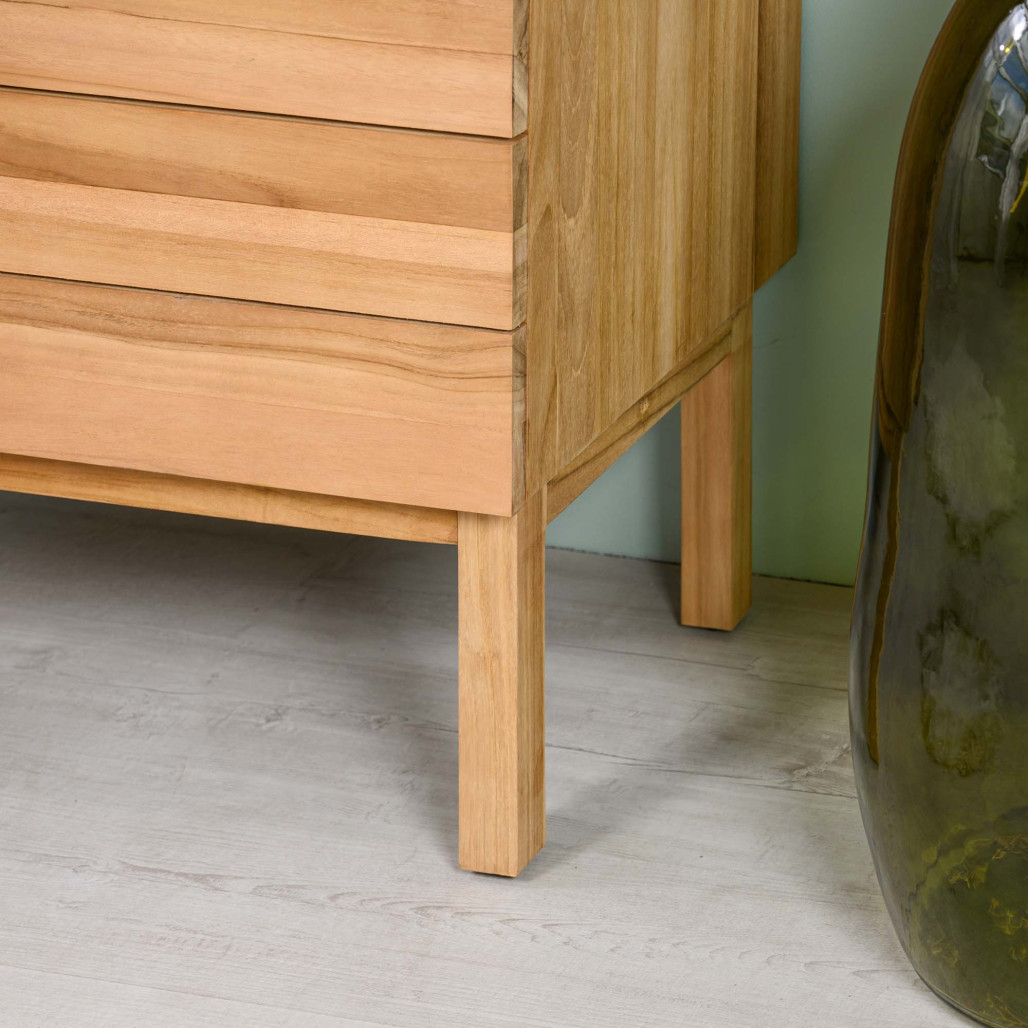 Mueble de baño de teca maciza para lavabo Ananta 80 cm - Baño - Wanda collection