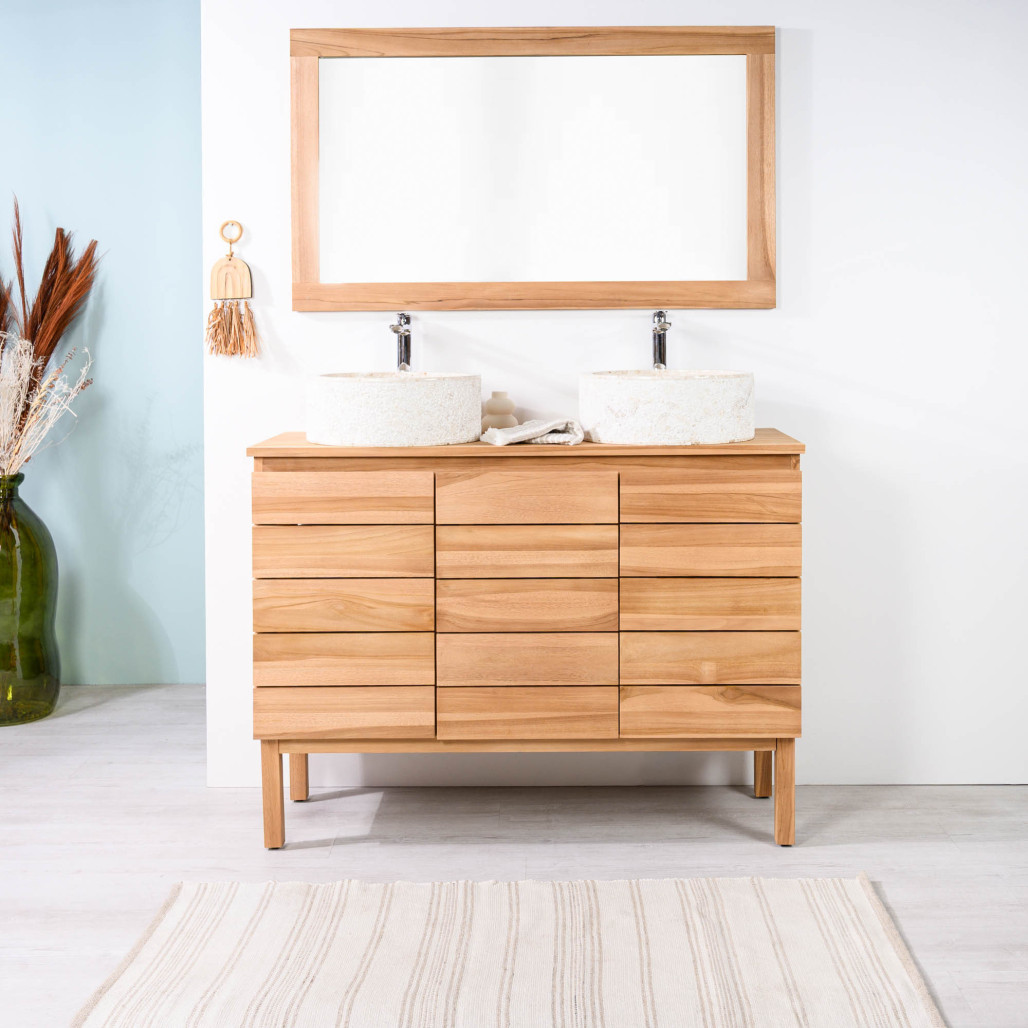 Mueble de teca maciza  para lavabo Ananta 120 cm - Cuarto de baño - Wanda collection