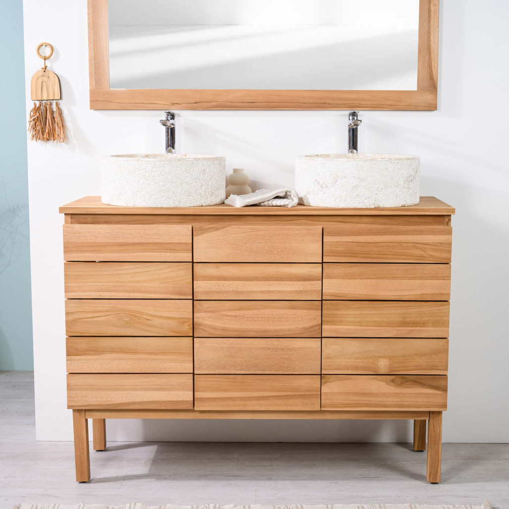 Mueble de teca maciza  para lavabo Ananta 120 cm - Cuarto de baño - Wanda collection