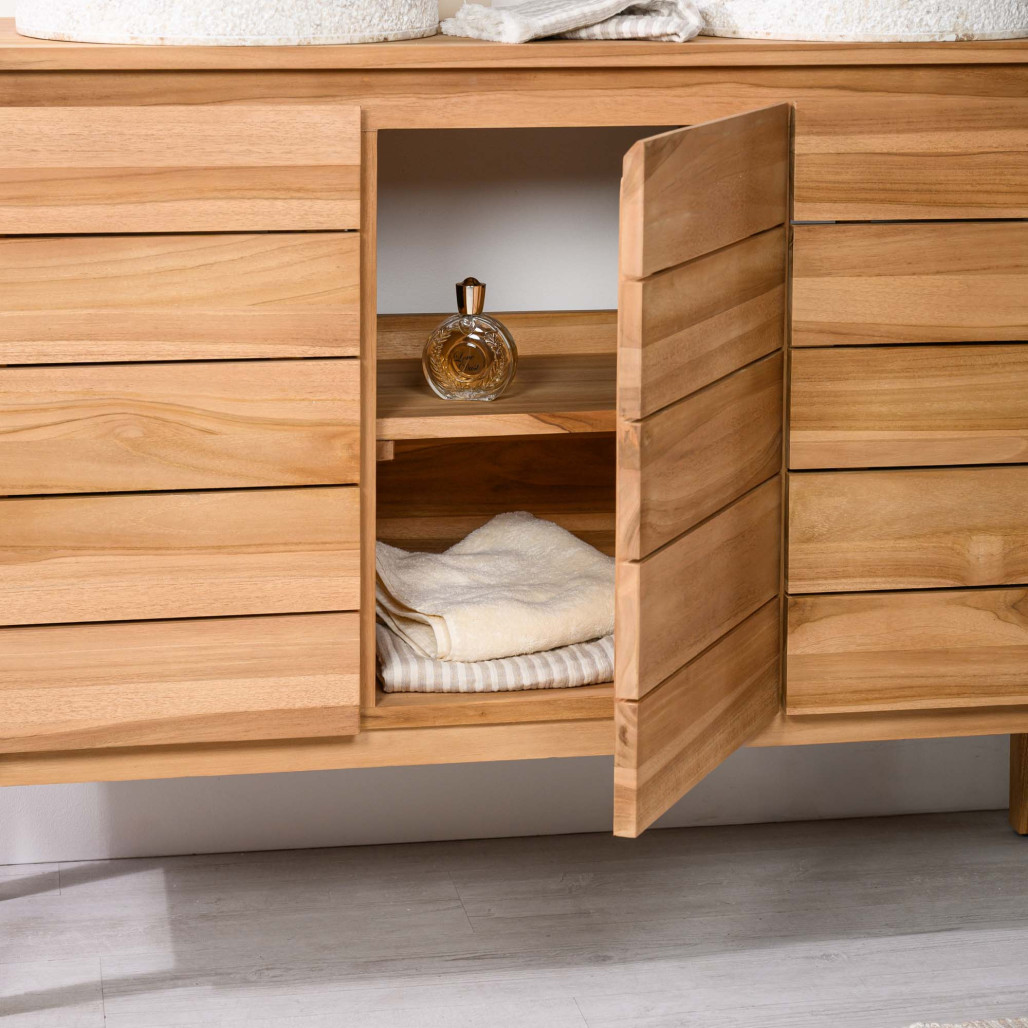 Mueble de teca maciza  para lavabo Ananta 120 cm - Cuarto de baño - Wanda collection