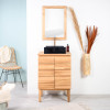 Mueble de baño de teca para lavabo Ananta 60 cm
