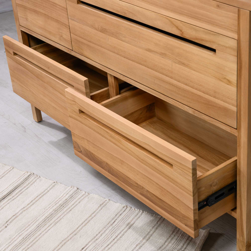 Mueble de baño y encimera de teca maciza Sira 140 cm - Wanda collection