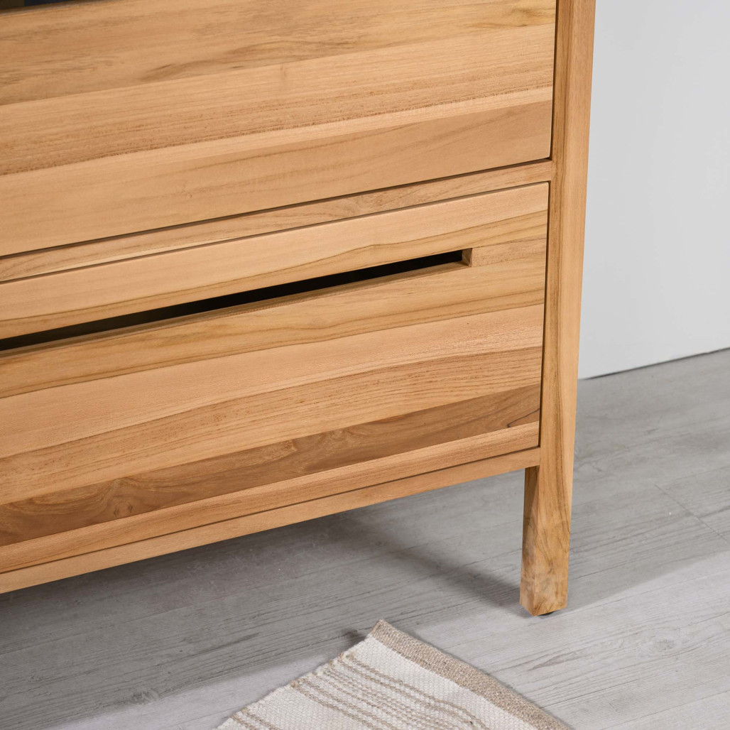 Mueble de baño y encimera de teca maciza Sira 140 cm - Wanda collection