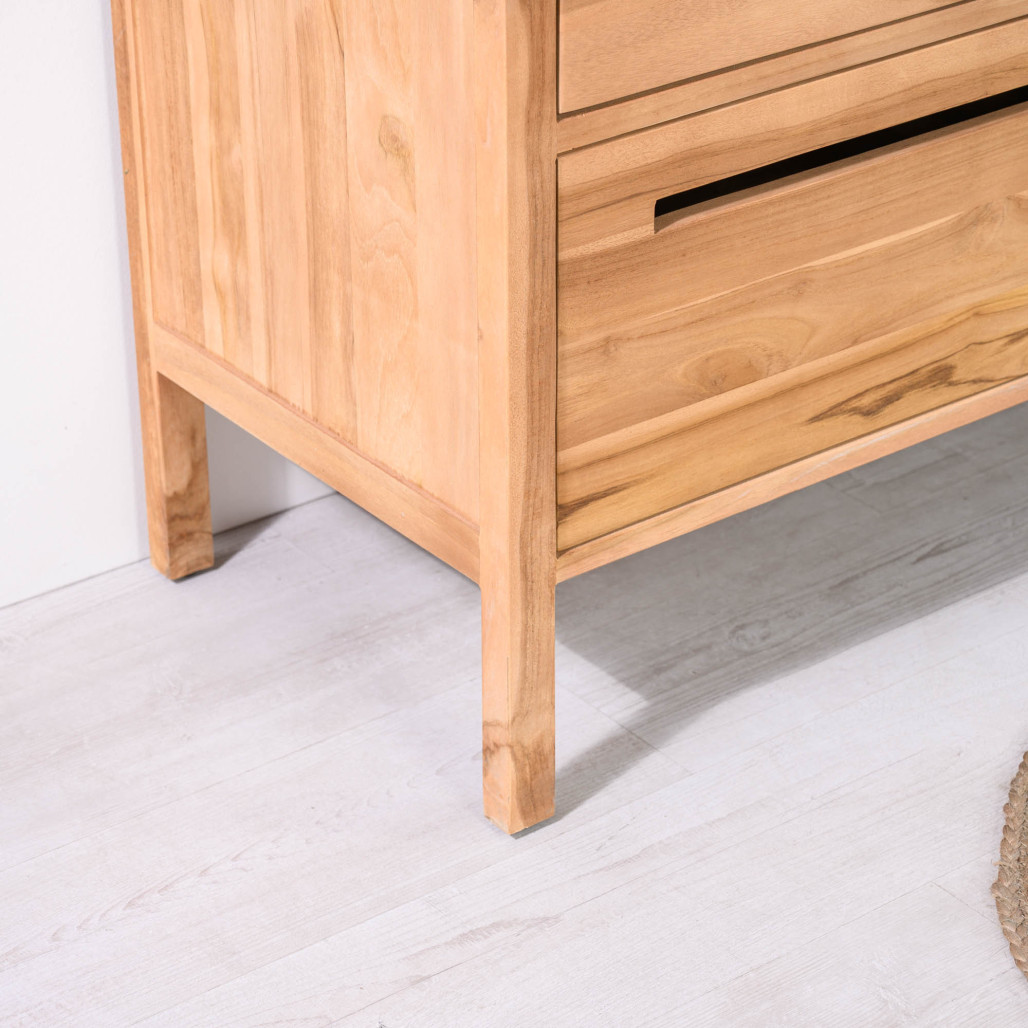 Mueble de baño de teca maciza para lavabo Sira 120 cm - Wanda collection