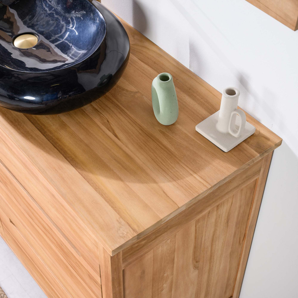Mueble de baño de teca maciza para lavabo Sira 120 cm - Wanda collection