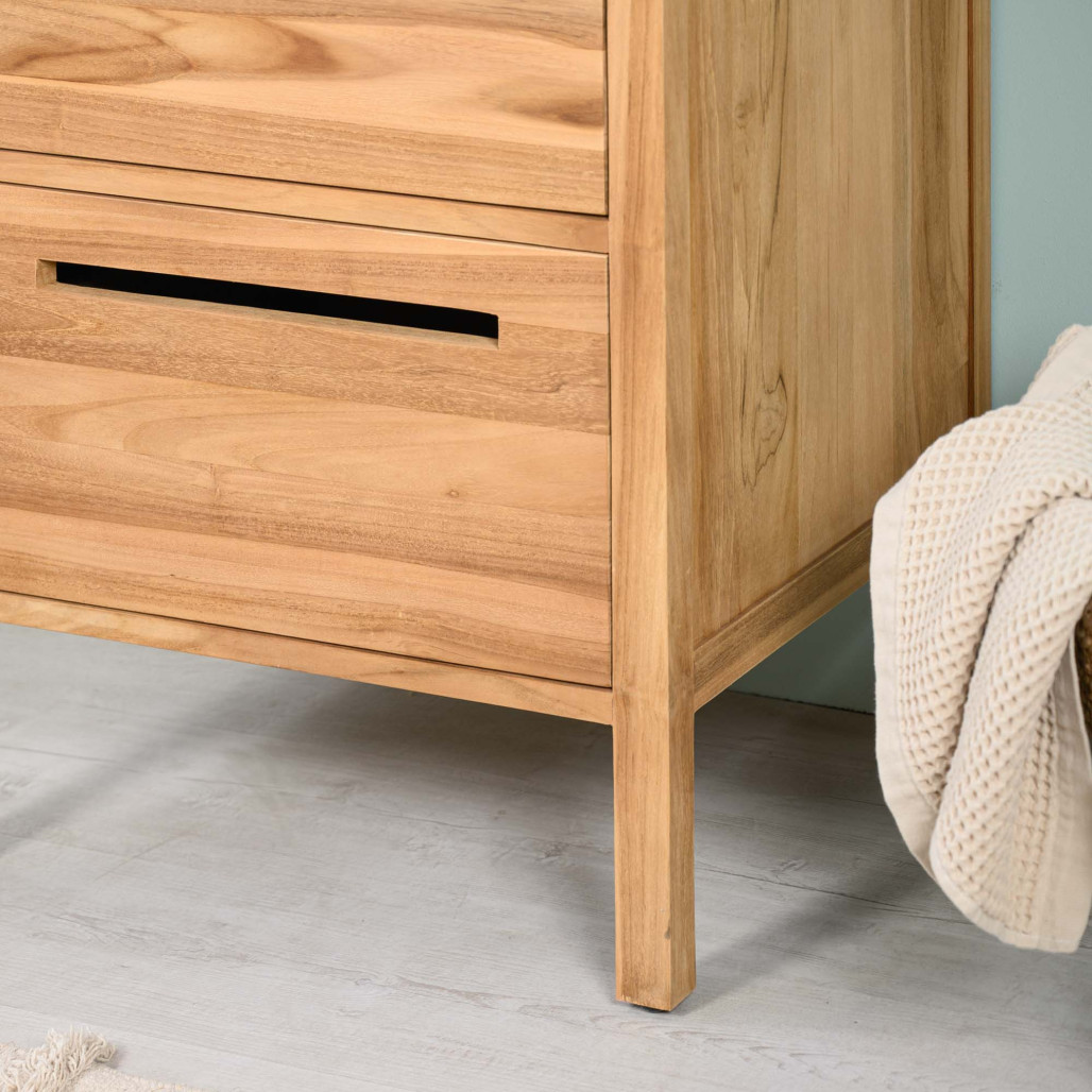 Mueble de baño bajo lavabo en teca maciza Sira 60 cm - Wanda collection
