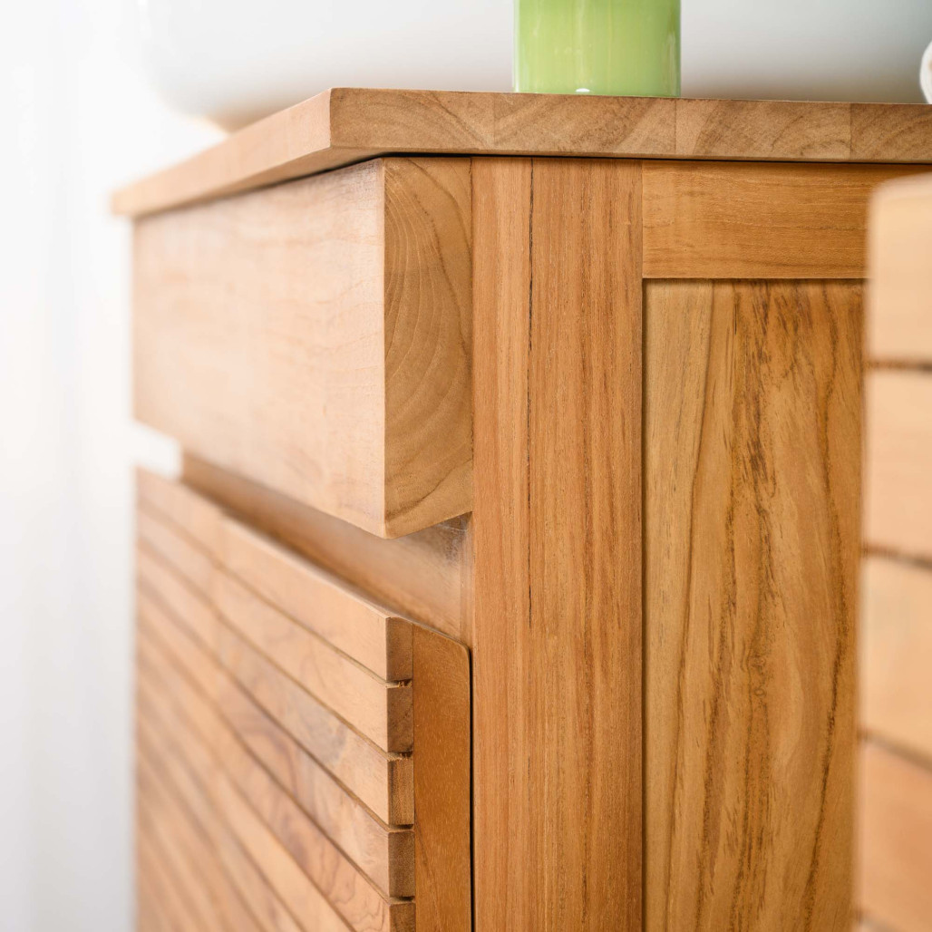 Mueble de baño bajo lavabo en teca maciza Aktual 90cm - Baño - Wanda collection